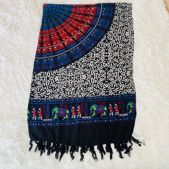 Pareos Del Mar Sarong Wrap Cover Up One Size Multicolor Summer Beach Resort - Picture 6 of 12